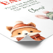 Animaux de forêt Hiver Maman-osa Bar Poster (Coin)