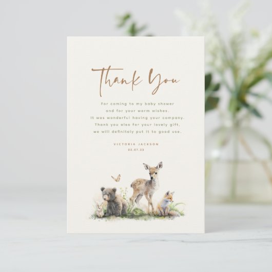 Animaux de forêt Merci mignon (Debout devant)