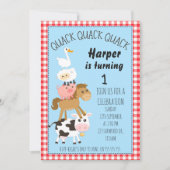 Animaux de la ferme Invitation d'anniversaire (Devant)