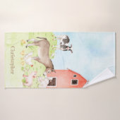 Animaux de la ferme pour enfants (Serviette de bain)