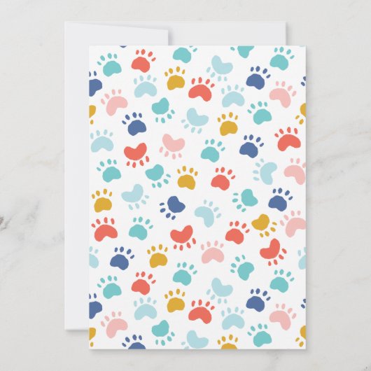 Animaux de la fête du chien chiot Invitation d'ann (Dos)