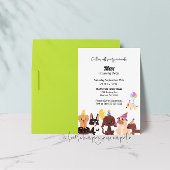 Animaux de la fête du chien chiot Invitation d'ann