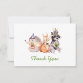 Animaux de la Forêt Merci Note Plate (Devant)