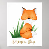 Animaux de la Forêt Renard Affiche de Nursery (Devant)
