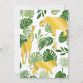 Animaux de la Jungle 1er Invitation anniversaire (Dos)