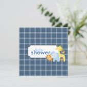 Animaux de la Jungle Baby Boy Douche Invitations (Debout devant)