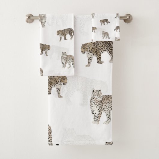 Animaux de la jungle du léopard blanc moderne (En situation)