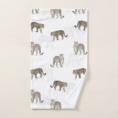 Animaux de la jungle du léopard blanc moderne (Serviette à main)