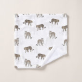 Animaux de la jungle du léopard blanc moderne (Gant de toilette)