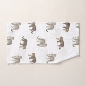 Animaux de la jungle du léopard blanc moderne (Serviette à main)