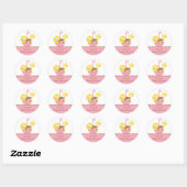 Animaux de la jungle en Stickers Parapluies roses (Feuille)