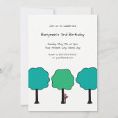 Animaux de la Jungle Invitation de fête d'annivers (Dos)