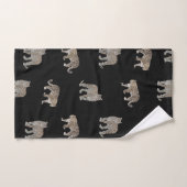 Animaux de la jungle léopard doré noir moderne (Serviette à main)