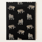 Animaux de la jungle léopard doré noir moderne (Dos)