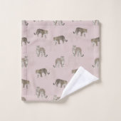 Animaux de la jungle léopard rose moderne (Gant de toilette)