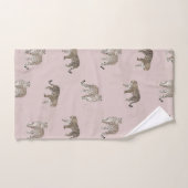 Animaux de la jungle léopard rose moderne (Serviette à main)