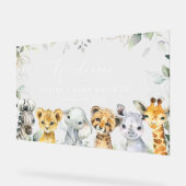 Animaux de la jungle, Safari, Baby shower Bienvenu (Angle)