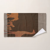 Animaux de la jungle safari marron (Serviette à main)