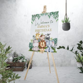 Animaux de la jungle sauvage Affiche de bienvenue 