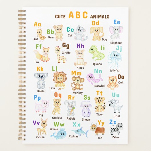 Animaux de l'alphabet ABC Animaux mignons (Devant)