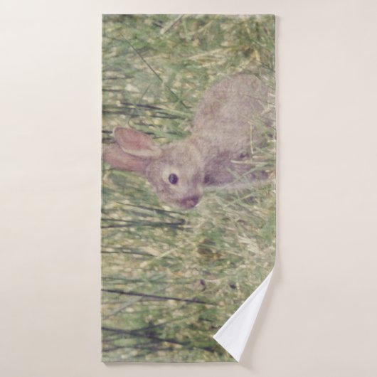 Animaux de lapin de région boisée (Serviette de bain)