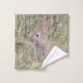 Animaux de lapin de région boisée (Gant de toilette)