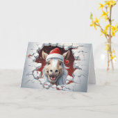 Animaux de Noël Bébé Mignons Cheval 3D Carte de Vœ (Fleur jaune)