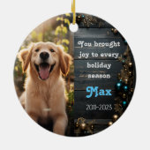 Animaux de Noël - souvenir de Noël Ornement en cér (Dos)