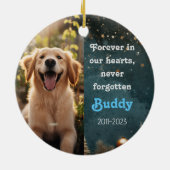 Animaux de Noël - souvenir de Noël Ornement en cér (Dos)