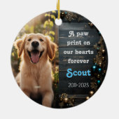 Animaux de Noël - souvenir de Noël Ornement en cér (Dos)