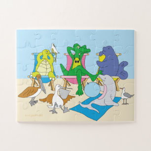 Animaux de Plage Puzzle Grande Pièce
