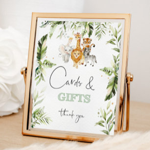 Animaux de safari tropicaux Poster cartes et cadea