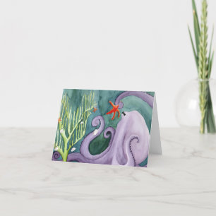Animaux de vacances inhabituels : Carte Octopus 4"