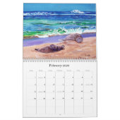 Animaux de Whimsical du calendrier de Kauai Hawaii (Feb 2026)
