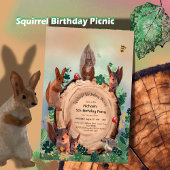 Animaux des bois 5e Invitation d'anniversaire