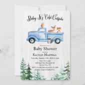 Animaux des bois Baby shower de camion Invitation (Devant)