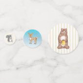 Animaux des bois Baby shower forestier confetti (Derrière)