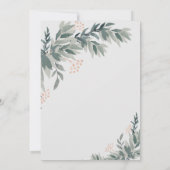 Animaux des bois Baby shower Invitation fille (Dos)