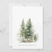 Animaux des bois Baby showers cerfs Invitation (Dos)