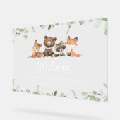 Animaux des bois, Forêt, Baby shower Bienvenue (Angle)