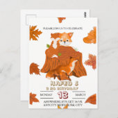 Animaux des bois Invitation d'anniversaire : Forêt (Devant / Derrière)