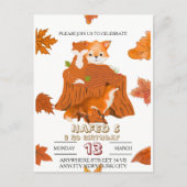 Animaux des bois Invitation d'anniversaire : Forêt (Devant)