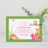 Animaux des bois Invitations d'anniversaire (Debout devant)