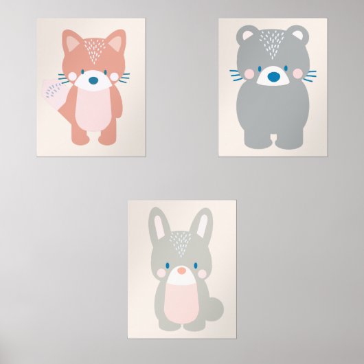 Animaux des bois Porter Fox Bunny Nursery (Recto)