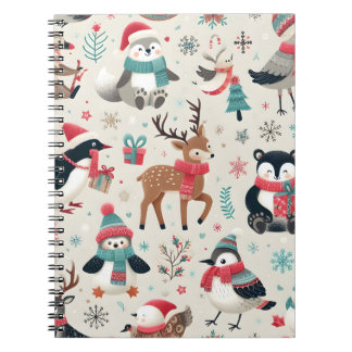 Animaux d'hiver Carnet Motif sans soudure