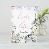 Animaux d'hiver Cartes et cadeaux de révélation de (Debout devant)