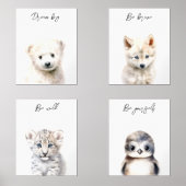 Animaux d'hiver Genre Neutre Baby shower Cadeau (Recto)