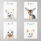 Animaux d'hiver Genre Neutre Baby shower Cadeau (Recto)