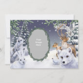 Animaux d'hiver Invitation d'anniversaire pour enf (Dos)