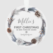 Animaux domestiques 1er Noël Wreath hiver Noël (dos)